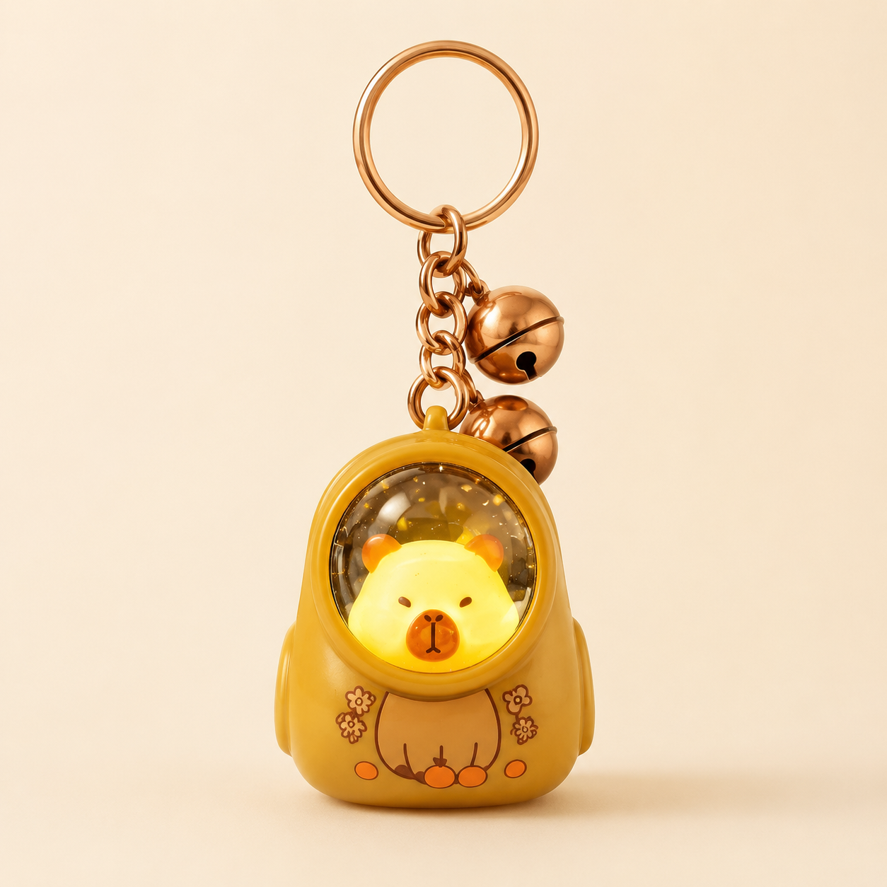 Luminous Capybara Pod Keychain