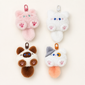 Cute Plush Cat Bag Charm - Image 5