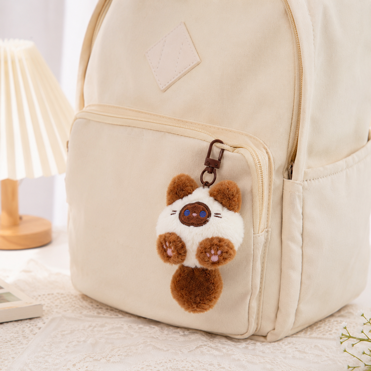 Cute Plush Cat Bag Charm - Image 2