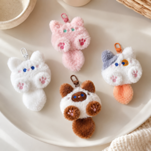 Cute Plush Cat Bag Charm - Image 3