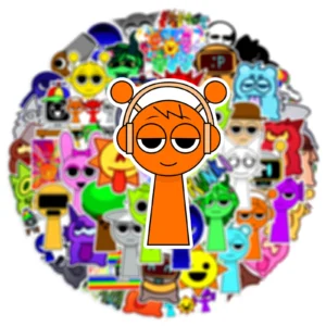 52-Piece Premium Sprunki Incredibox Waterproof Vinyl Stickers - Image 3