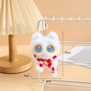 Cute Plush Cat Bag Charm - Image 3