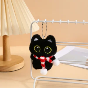 Cute Plush Cat Bag Charm - Image 6