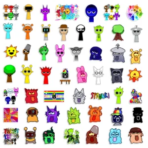 52-Piece Premium Sprunki Incredibox Waterproof Vinyl Stickers - Image 5